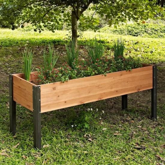 Coral Coast Coral Coast Wood Elevated Garden Bed - 70L x 24D x 29H in., Wood