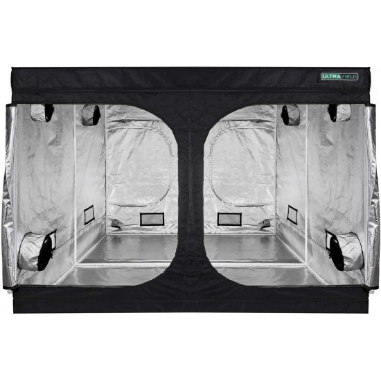 ULTRA YIELD 120"x120"x80" Grow Tent - 600D Mylar Professional Indoor Growing Tents - Use for Hydroponics Growing System - 10x10 Grow Room